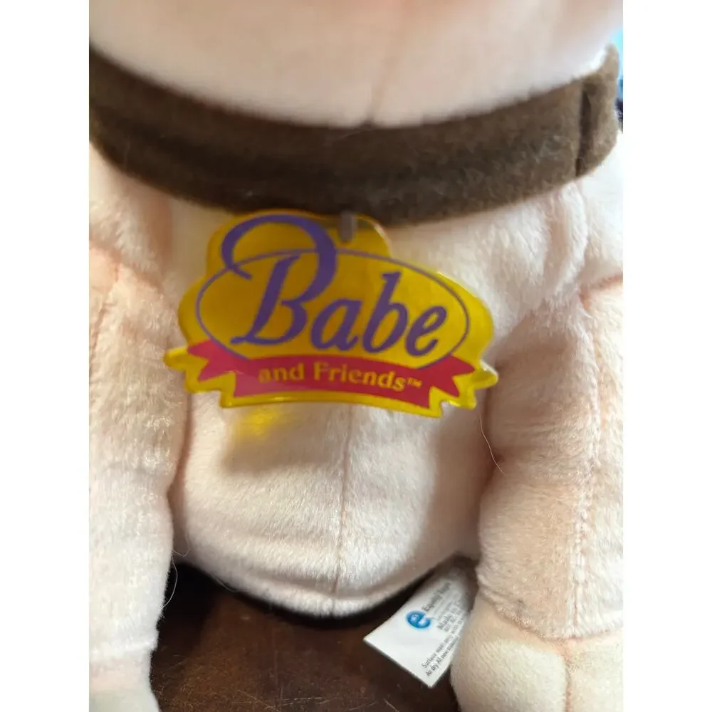Vtg 90s Babe and Friend Pig talking Plush Stuffed Toy